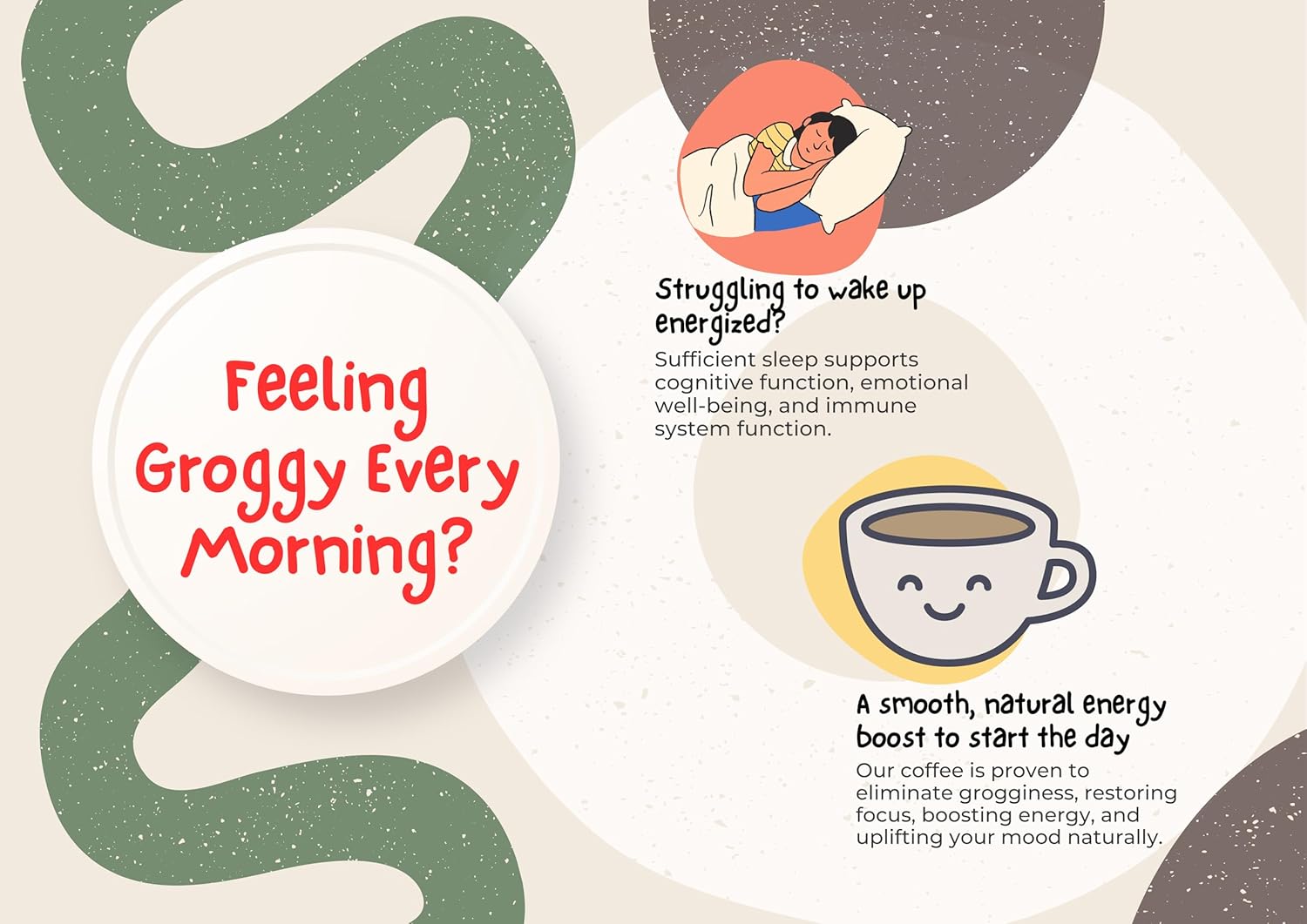 Stop Wasting Mornings Feeling Tired | Mushroom Coffee with Lion’s Mane & Chaga for Long-Lasting Energy, Focus & Wellness | Natural & Jitter-Free | 16oz