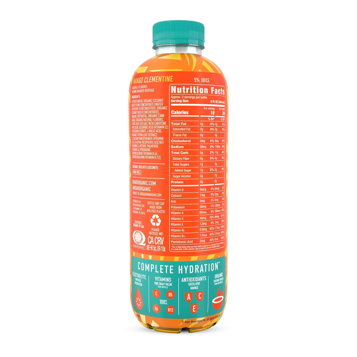 ROAR Complete Hydration Organic Variety Pack - Electrolyte Drinks Loaded with Vitamins C, B5, B12 - Hydrating Beverage Non-GMO, Gluten-Free - 12 pc