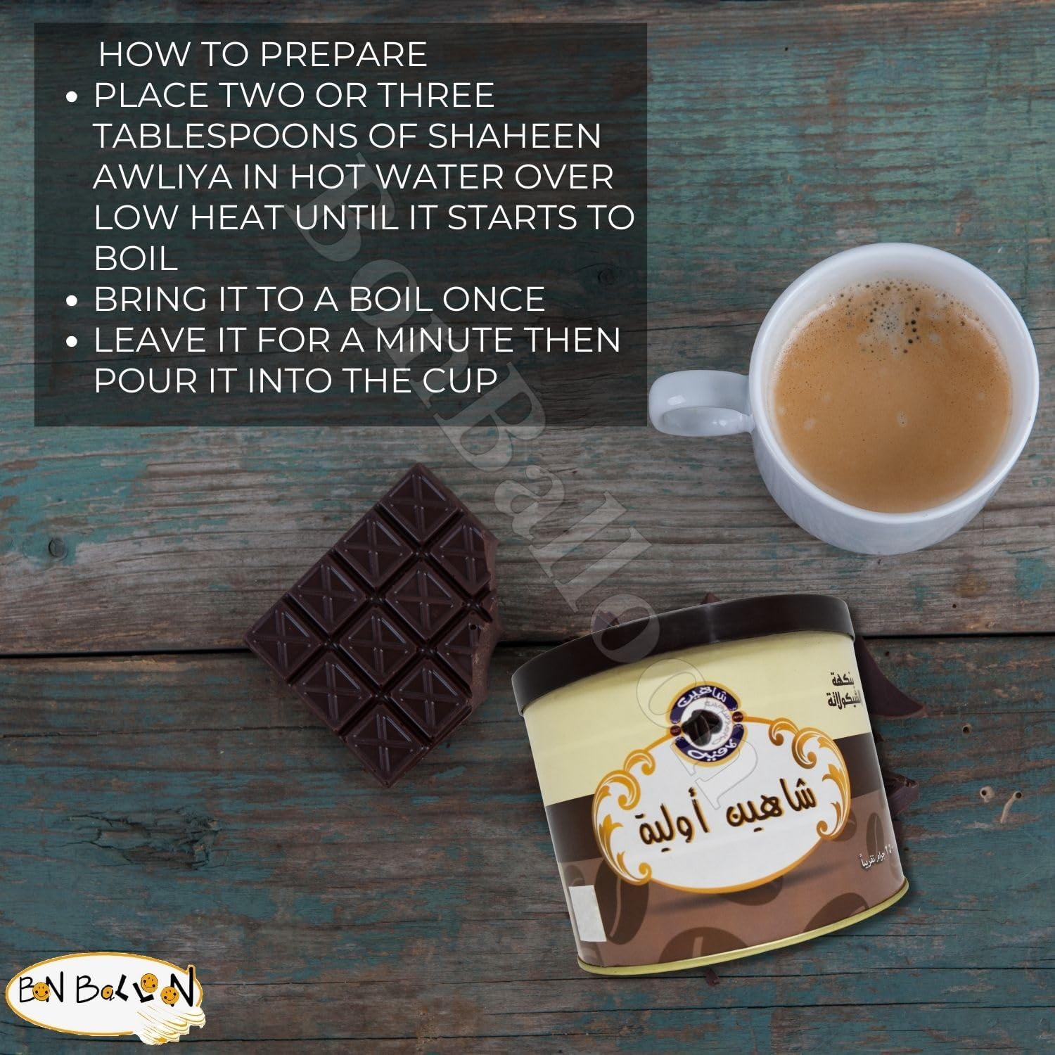 Shaheen Au Lait Coffee With Flavor Chocolate Premium Cafe Original Turkish Arabic Arabian Arabica Ground Roasted Mud Coffe Cofe Halal (1 Pack = 8.82 oz / 250 gm) شاهين قهوه اولية بنكهة الشيكولاتة