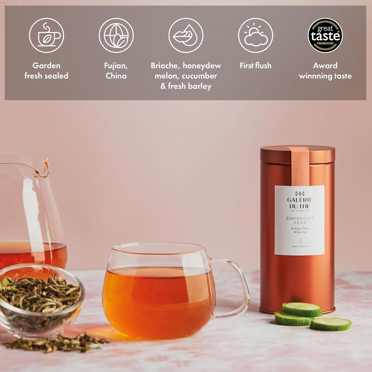 Galerie du Thé | Emperor's White Tea | 50g loose leaf tea pouch | by Ahmad Tea
