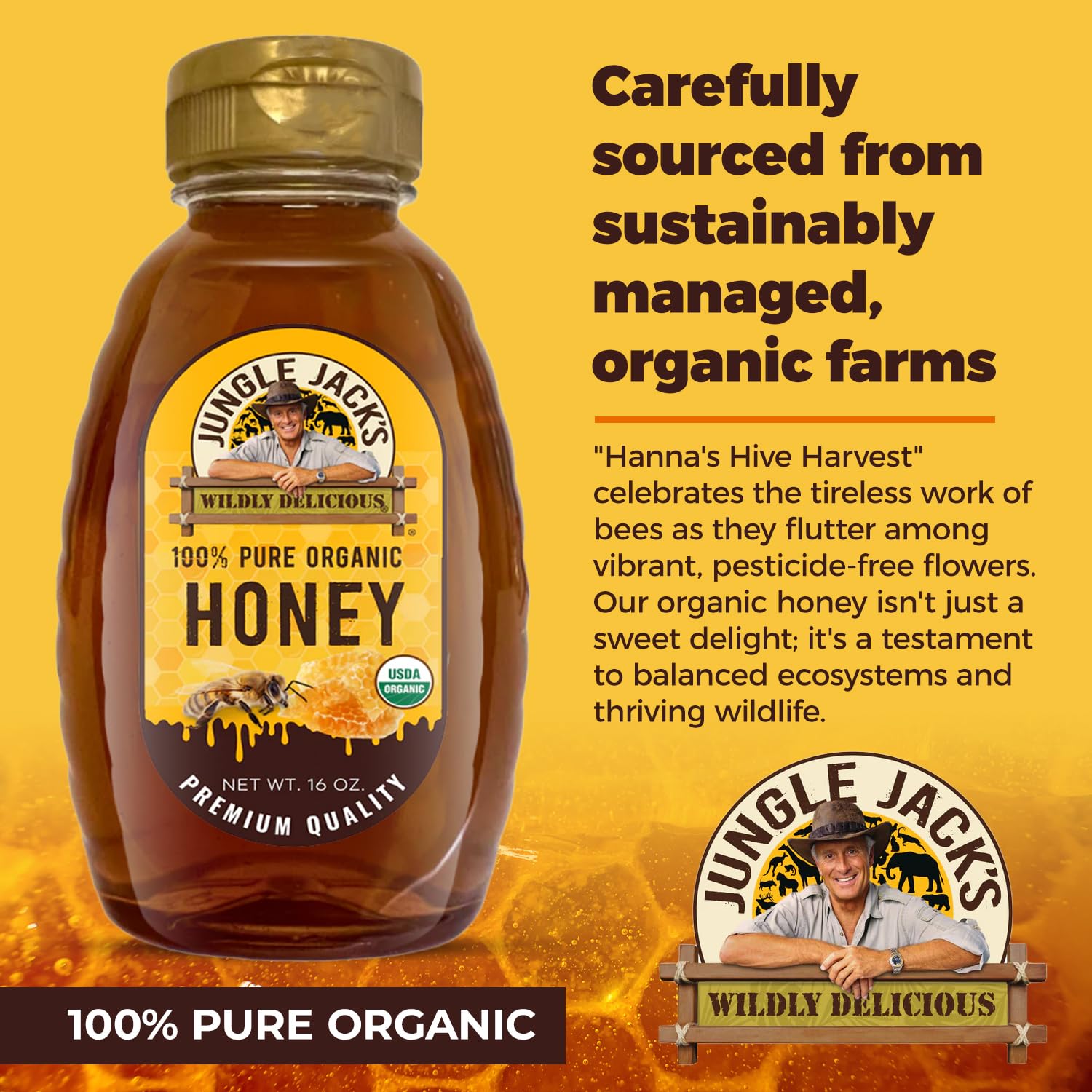 Jack Hanna's Jungle Jack Ground Coffee, Wildly Delicious Expedition Blend, Tasting Notes of Dark Chocolate and Ripe Fruit, Sustainably Sourced, Supports Wildlife Conservation