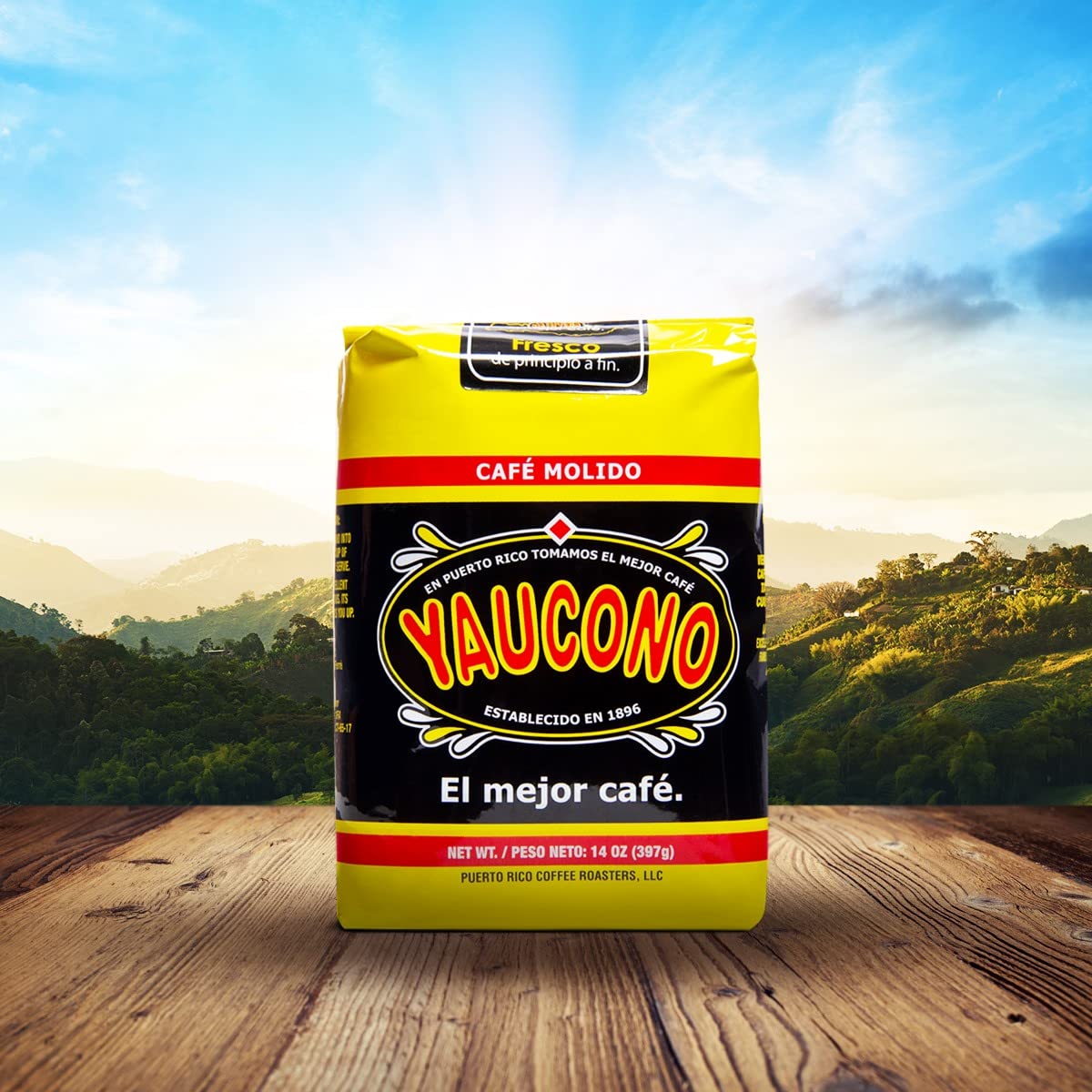 Yaucono Ground Coffee Bagged, 14 Ounce (Pack of 13)