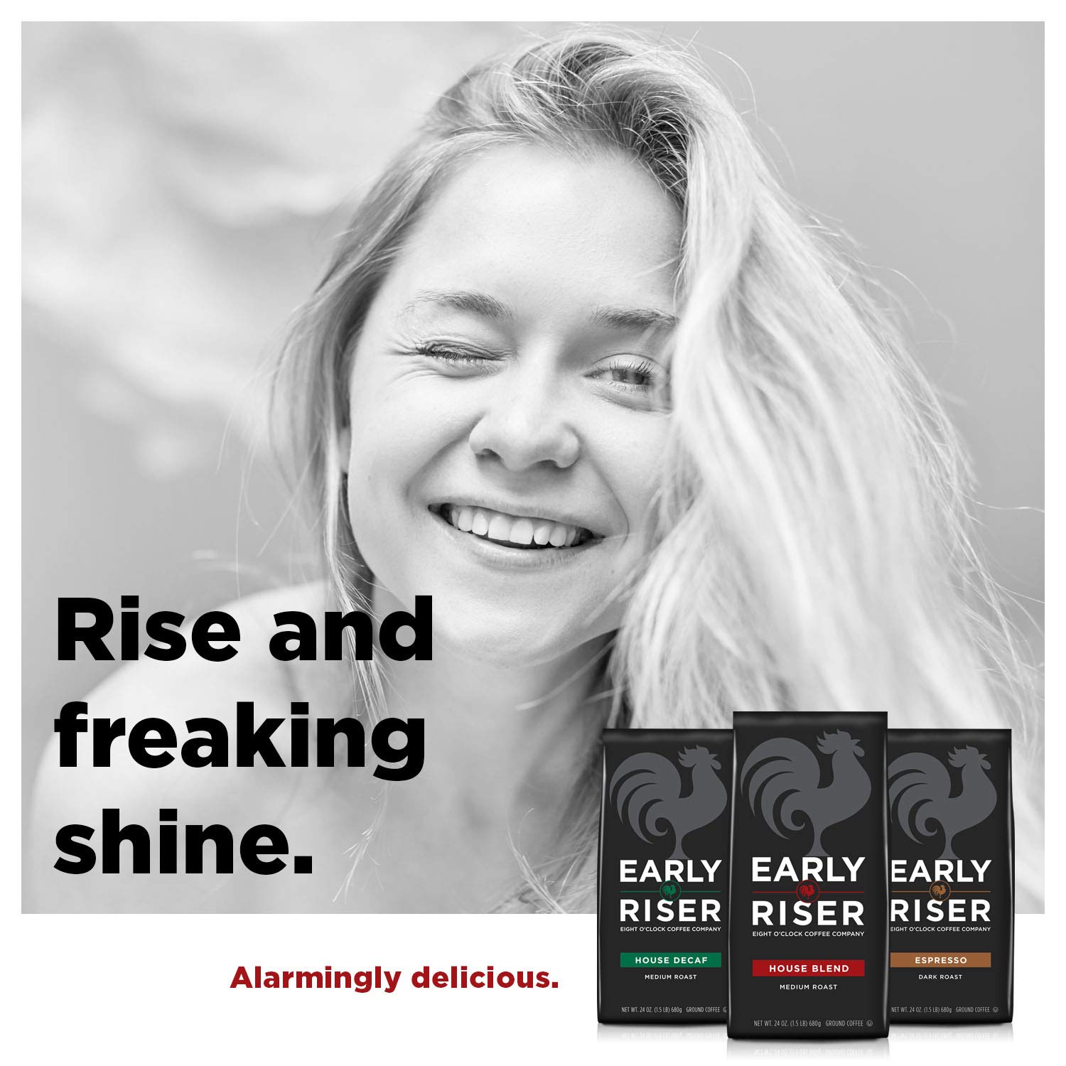 Eight O'Clock Coffee Early Riser House Decaf Ground Coffee, 1.4 Pound (Pack of 1)