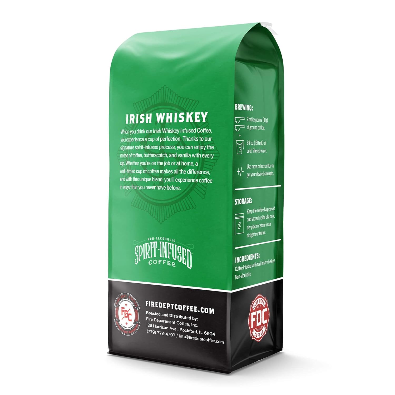 Fire Department Coffee - Vanilla Bean Bourbon Infused, Irish Whiskey Infused & Black Cherry Bourbon Infused Ground Coffee Bundle - Kosher Coffee, Roasted in the USA - Handcrafted Coffee - 3x12 oz Bags