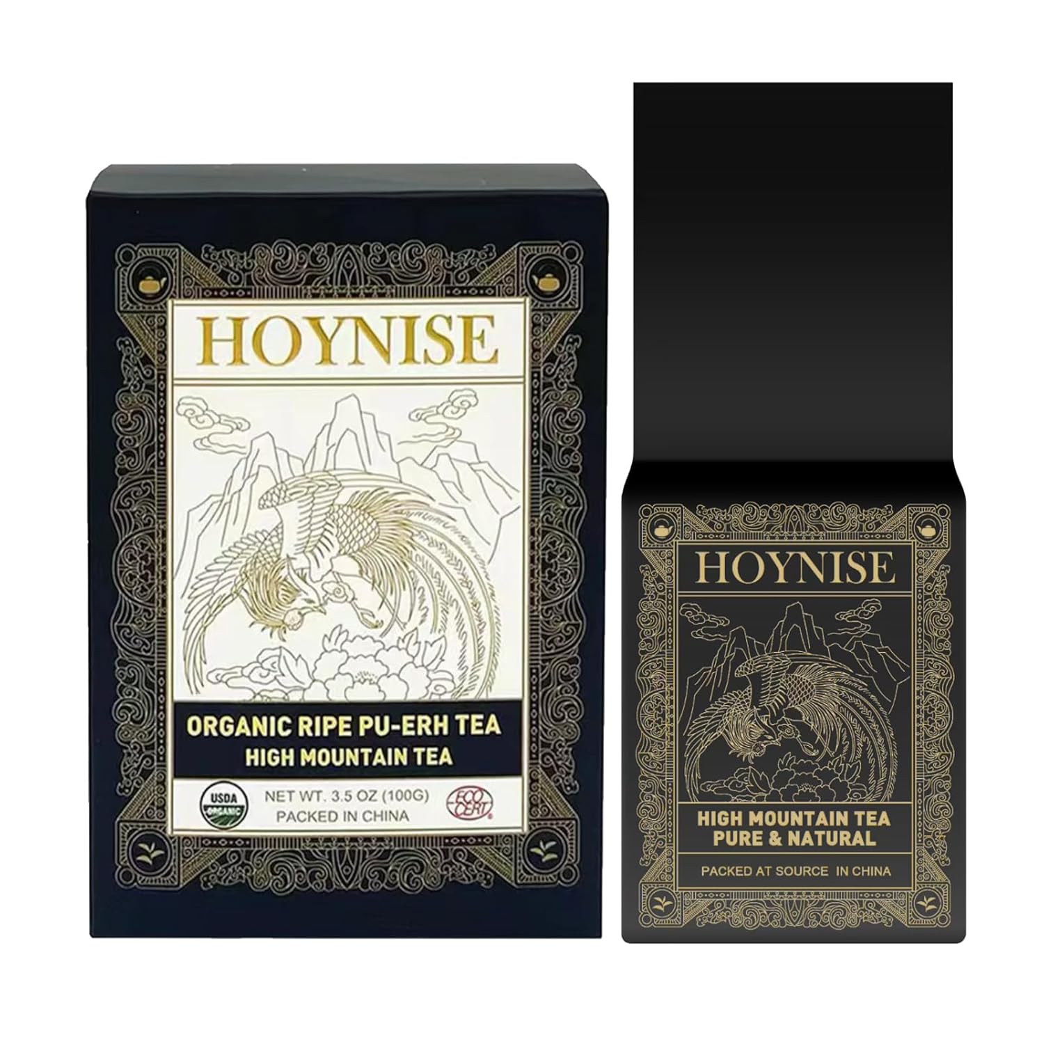 HOYNISE - USDA Organic White Tea Loose Leaf - Yunnan Moonlight White - Low Caffeine - Enjoy Hot or Iced - High in Antioxidants, 25 Cups/1.76oz