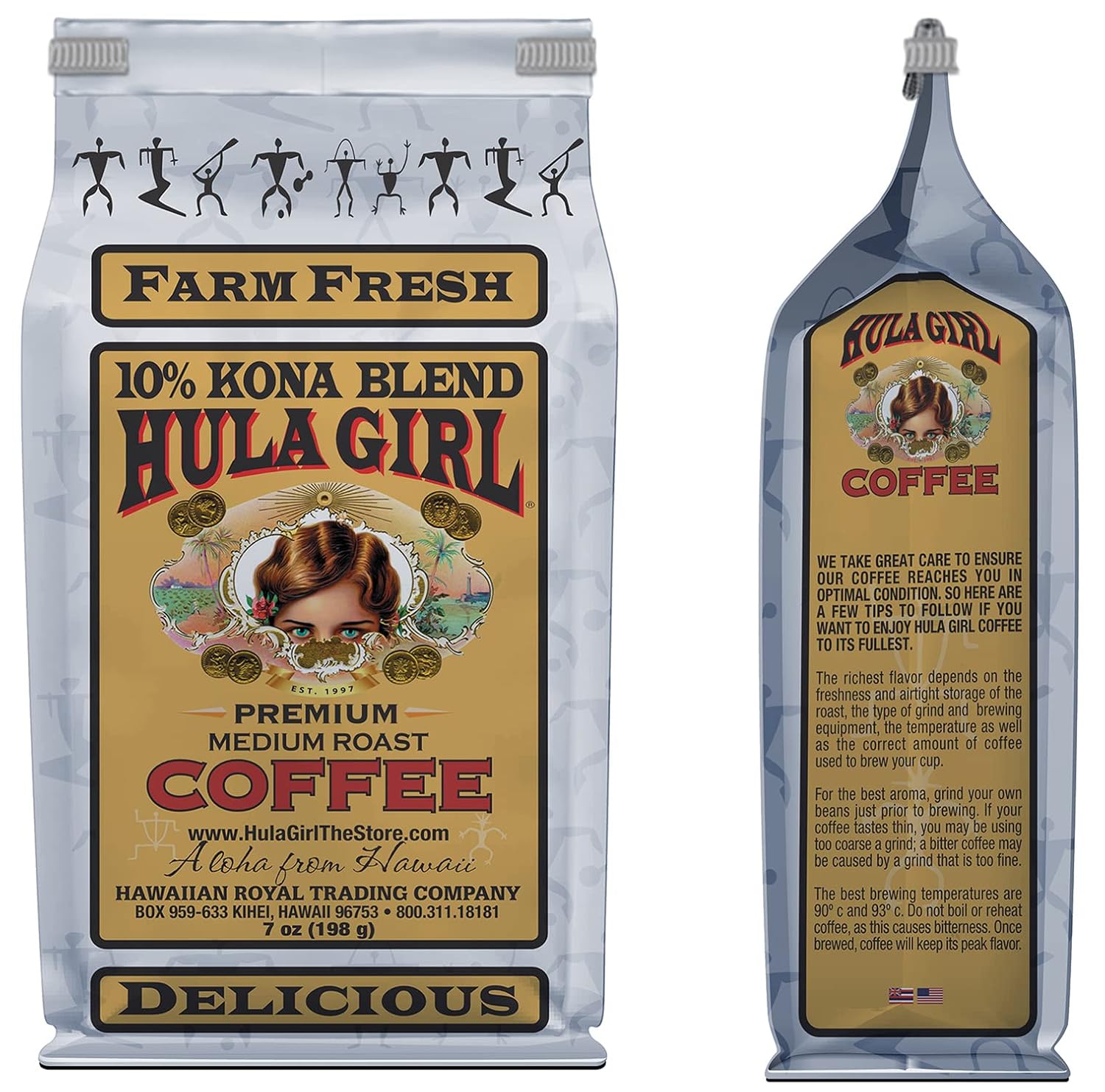 10% Hula Girl Kona Coffee Blend
