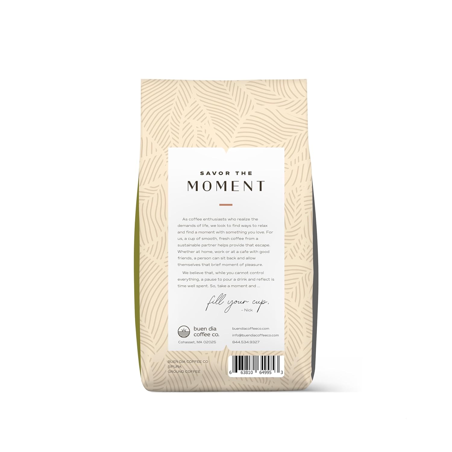 Buen Dia Coffee Co. Sumatran Ground Coffee, 10 Ounce - Certified Organic, Fairtrade Coffee
