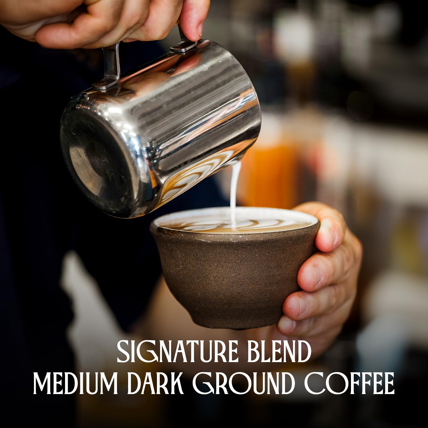 Forza Ground Coffee, Medium Dark Roast Ground Coffee, Bold Flavor with Dark Chocolate, Hazelnuts & Caramel, Specialty Coffee 12 oz Bag, Freshly Roasted in Brooklyn, Kosher Certified