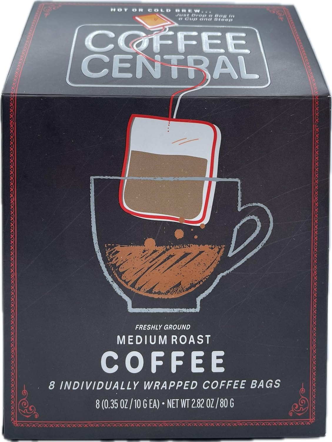 Premium Arabica Medium Roast Coffee Steep Pouches - Bulk 48 Individually Wrapped All Natural String Bags Quick Brew, Eco-friendly Single Serve, Hot Or Cold Brewing Perfect For Home Travel Camping Office On The Go (10- Grams)