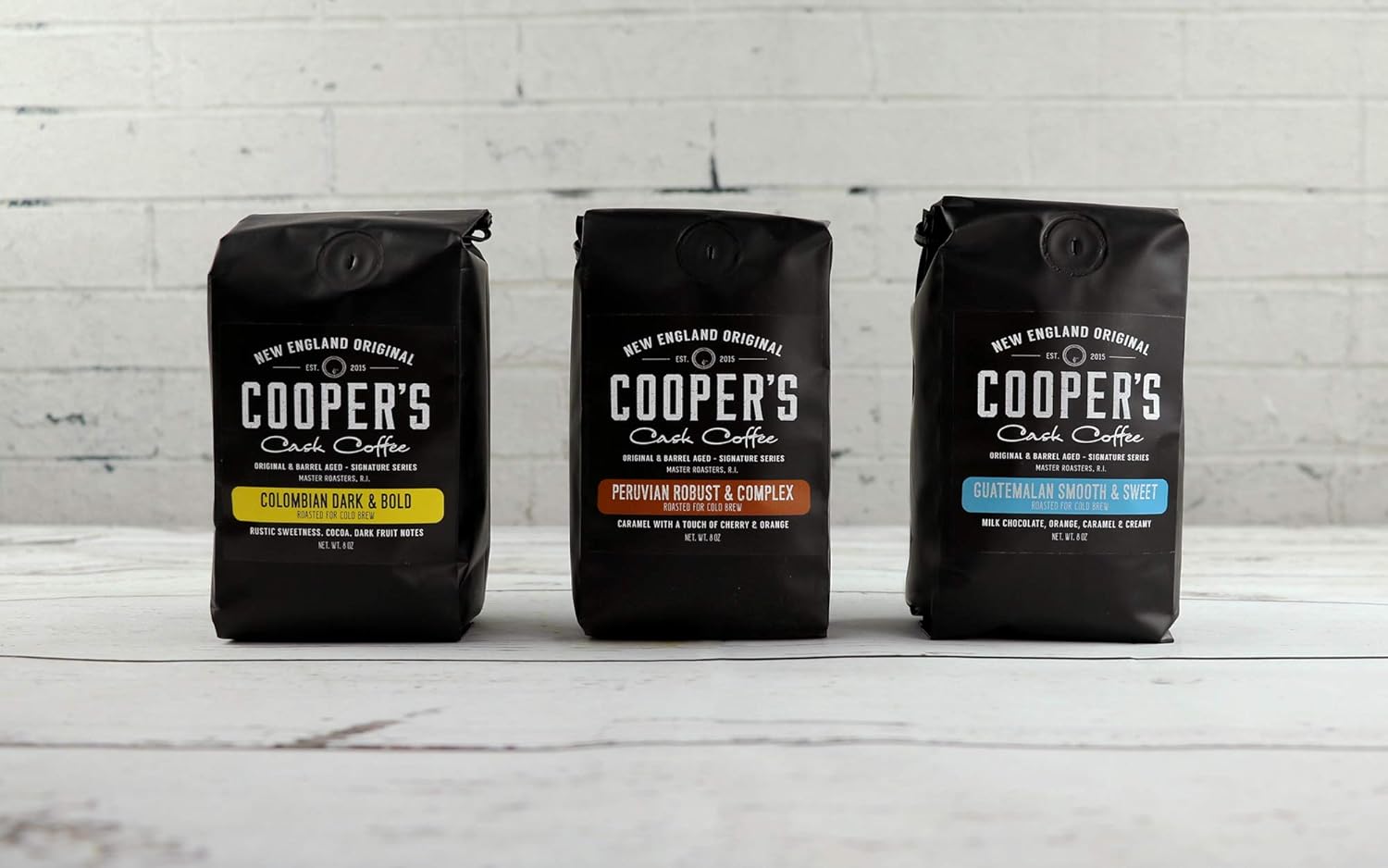 Gourmet Coffee Sampler Gift Box Set - Ground Coffee - 4 bags - 1lb Total and Cold Brew Coffee Box Set (Colombian, Peruvian, Guatemalan) Ground Coarse for Cold Brew - 6 Filter Bags Included - 1.5lbs