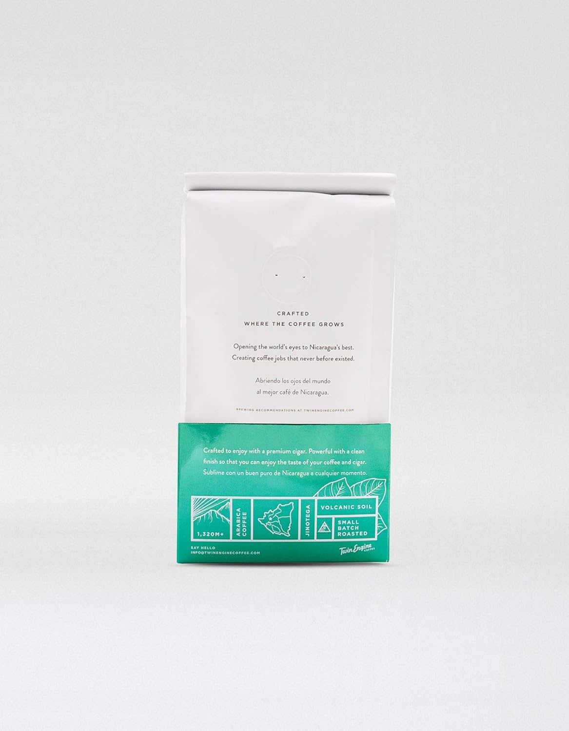 TWIN ENGINE COFFEE NICARAGUAN CIGAR BLEND #1 - Dark Roast, Ground Coffee, 14.1oz | Specialty Grade, Small Batch, Bagged at Source, Nicaragua's Coffee