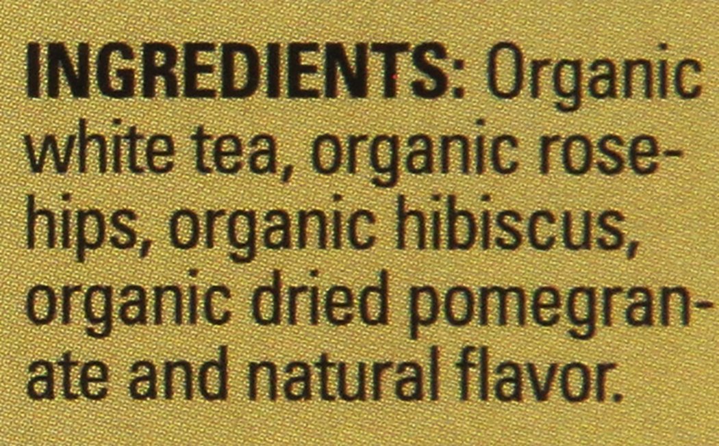 Davidson's Organics, White Pomegranate, 8-count Tea Bags, Pack of 12