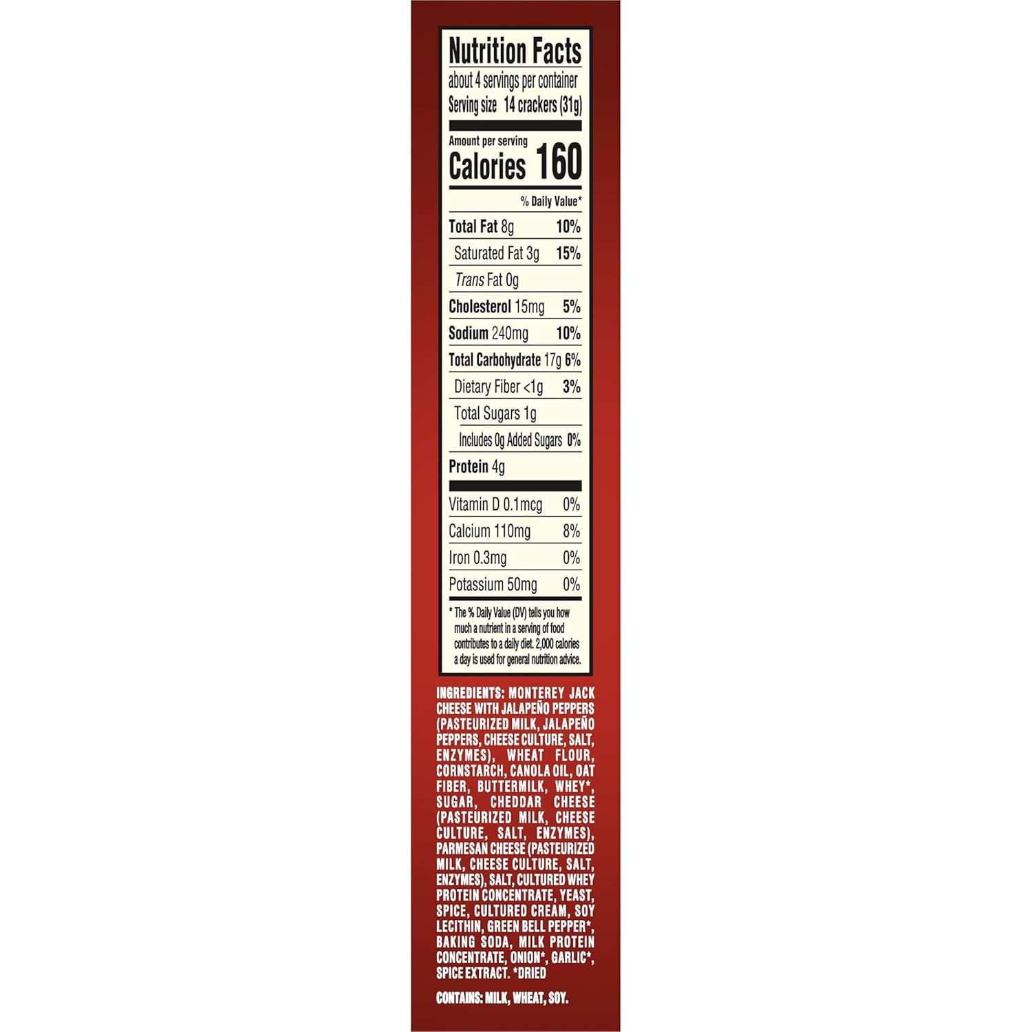 Sargento® Cheese Bakes Pepper Jack Crackers, Cheese Crackers, 6-4.5 oz Bags