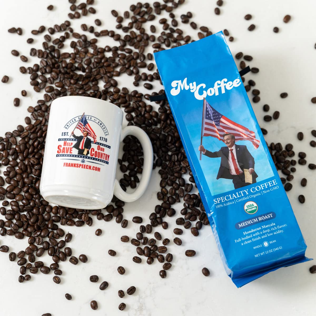 Ground MyCoffee - Organic, Specialty Grade, 100% Arabica, Non-GMO Coffee [Dark Roast, 12oz Bag]