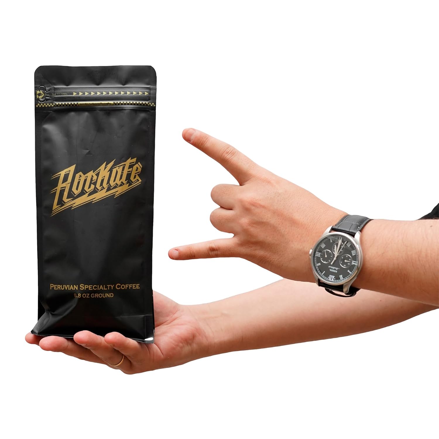 Rockafe Black - 8.8 oz Bag of Exquisite Peruvian Specialty Coffee - By Iky Store (Red and yellow Catuai) (1)