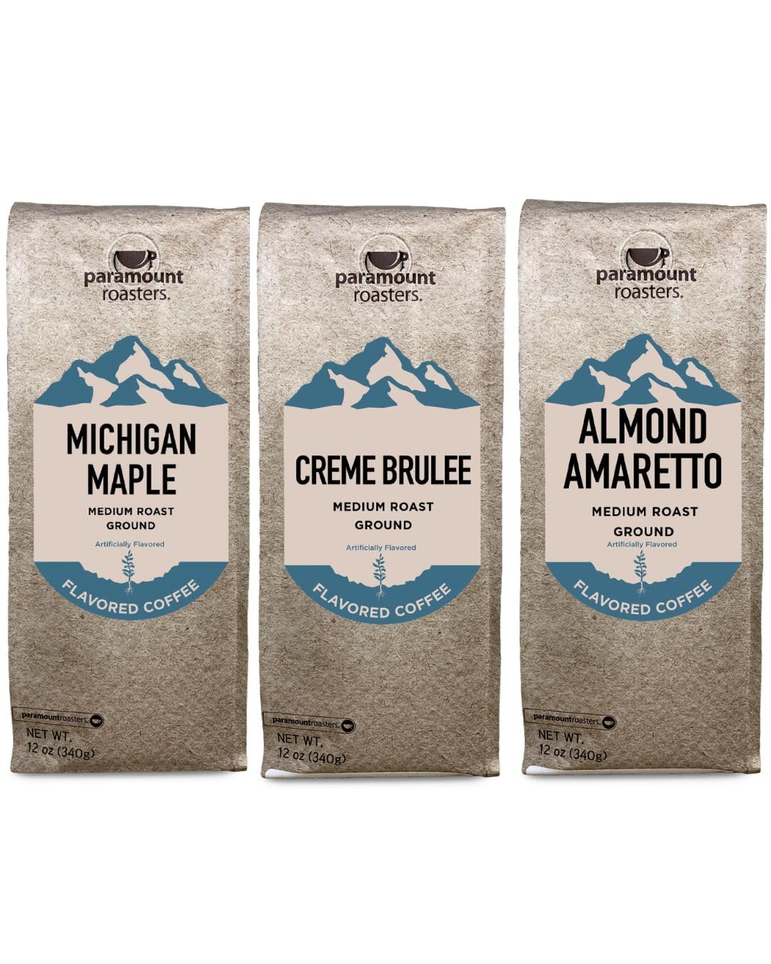 Almond Amaretto, Creme Brulee & Michigan Maple Grove Ground Coffee Bundle