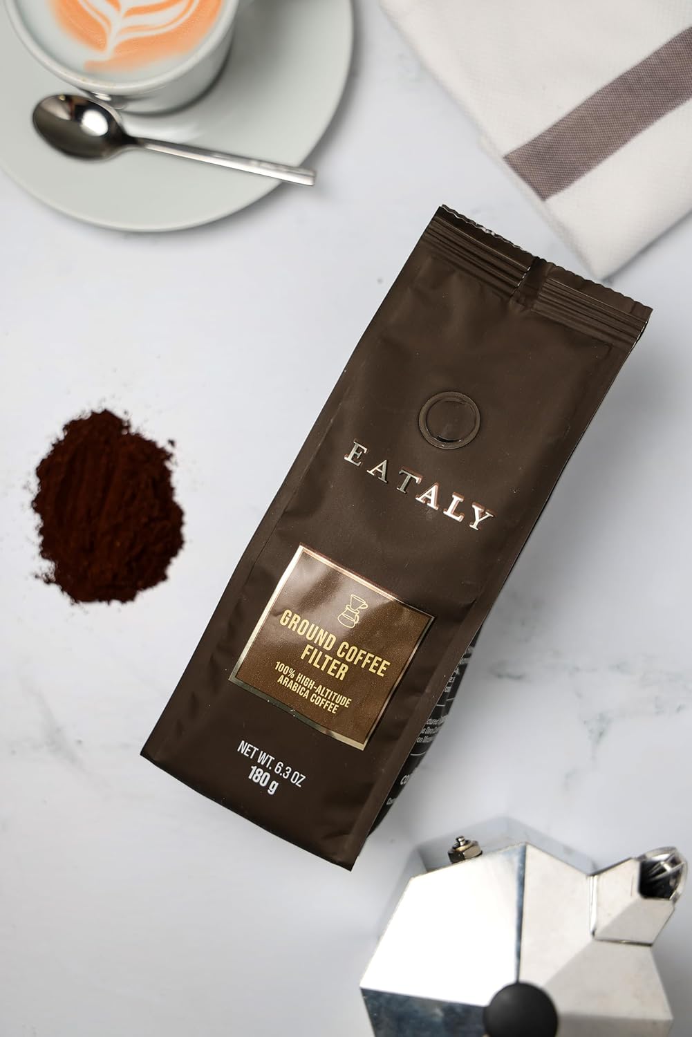 Eataly 100% High Altitude Arabica Coffee (6.3 Ounce (Pack of 1), Filter Ground Coffee)