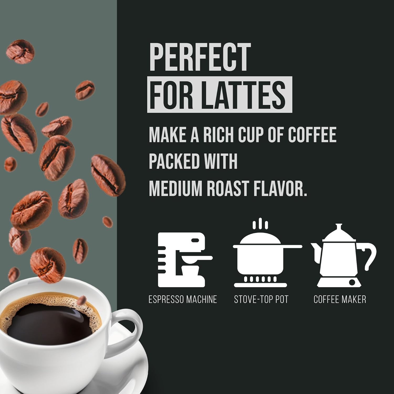 Aroma Select Classic Blend, Ground Arabica Coffee, Medium Roast, Latte-Ready & Brew-Flexible, Enjoy Hot Or Iced, 12 Ounce (2 Pack)