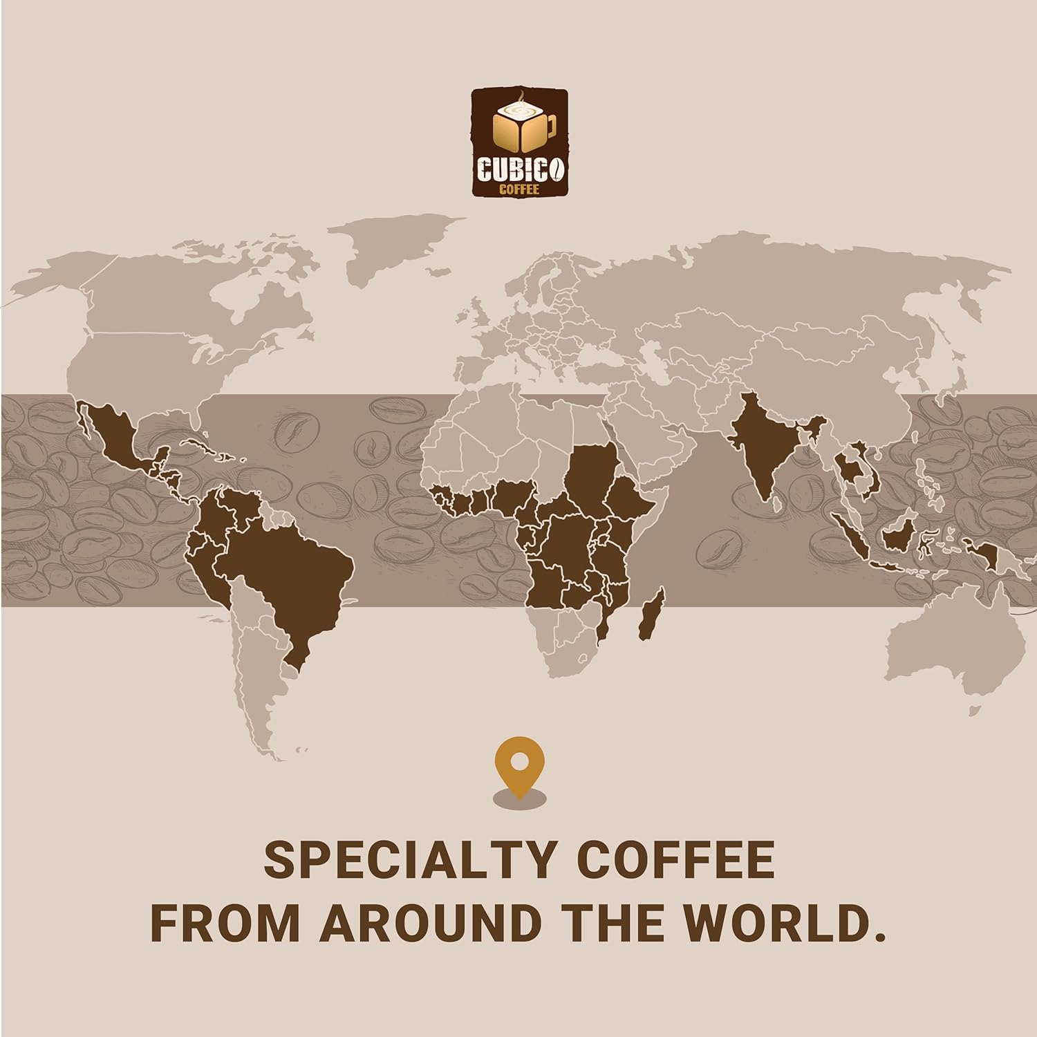 Brazil Coffee, Ground Coffee, Premium Brazilian Santos Natural Single Origin Fresh Roasted Ground Coffee | Cubico Coffee | 12 Ounce Bag