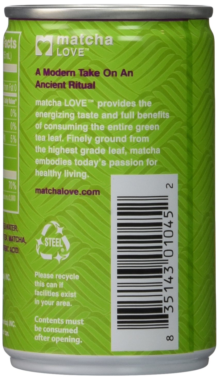 Matcha Love Green Tea Sweetened Energy Shots, 5.2 Ounce (Pack of 20)