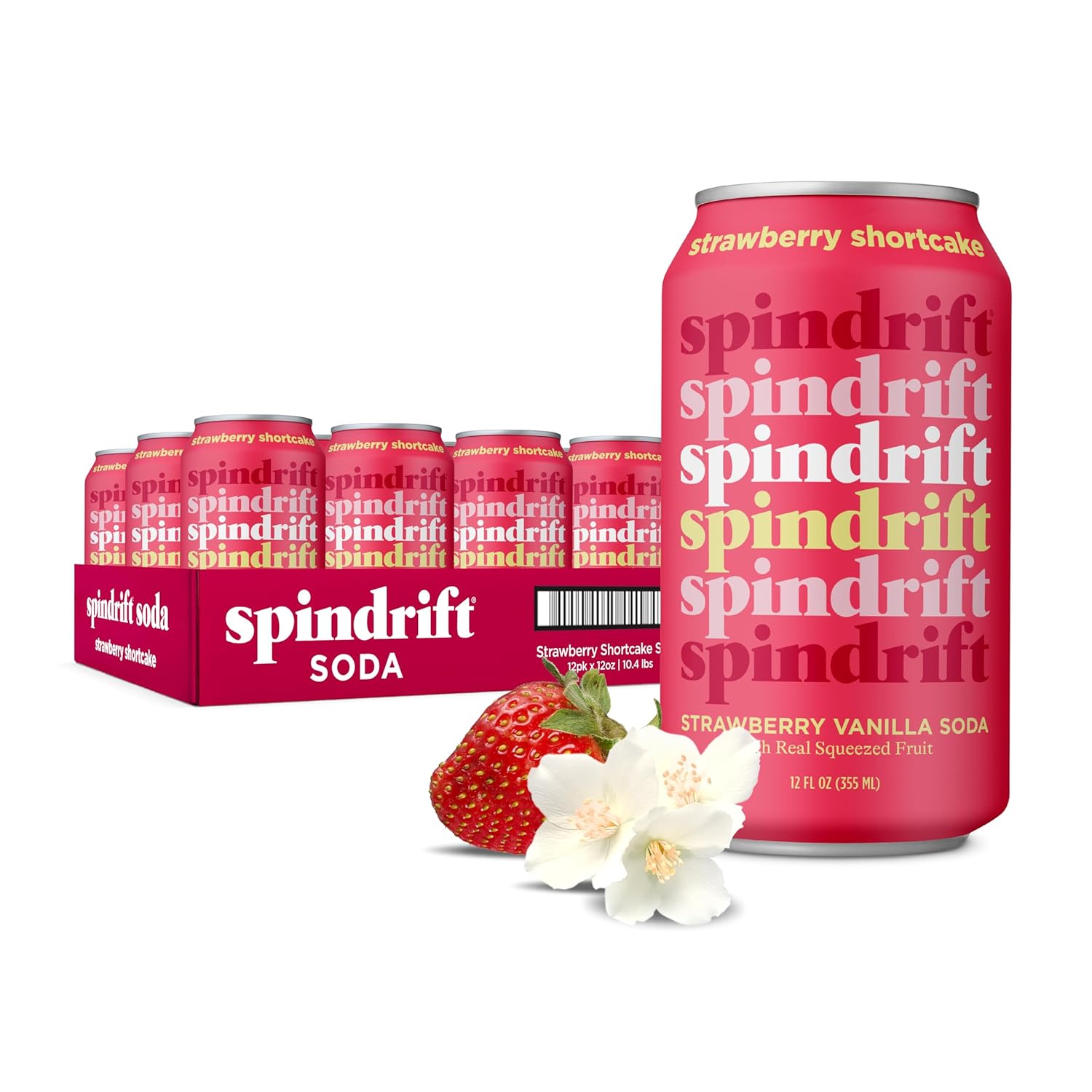 Spindrift Soda Variety Pack with Real Squeezed Fruit 12 Pack Case