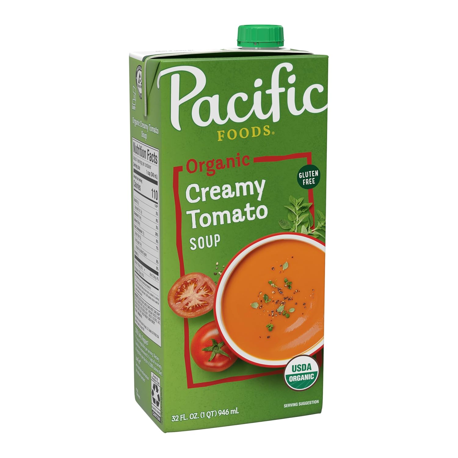 Pacific Foods Organic Creamy Tomato Soup, 32 fl oz Carton