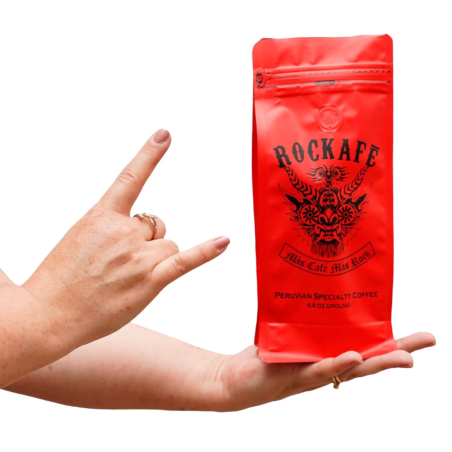 Rockafe Diablada Edition - 8.8 oz Bag of Peruvian Specialty Coffee - By Iky Store (Red Caturra and Bourbon) (1)