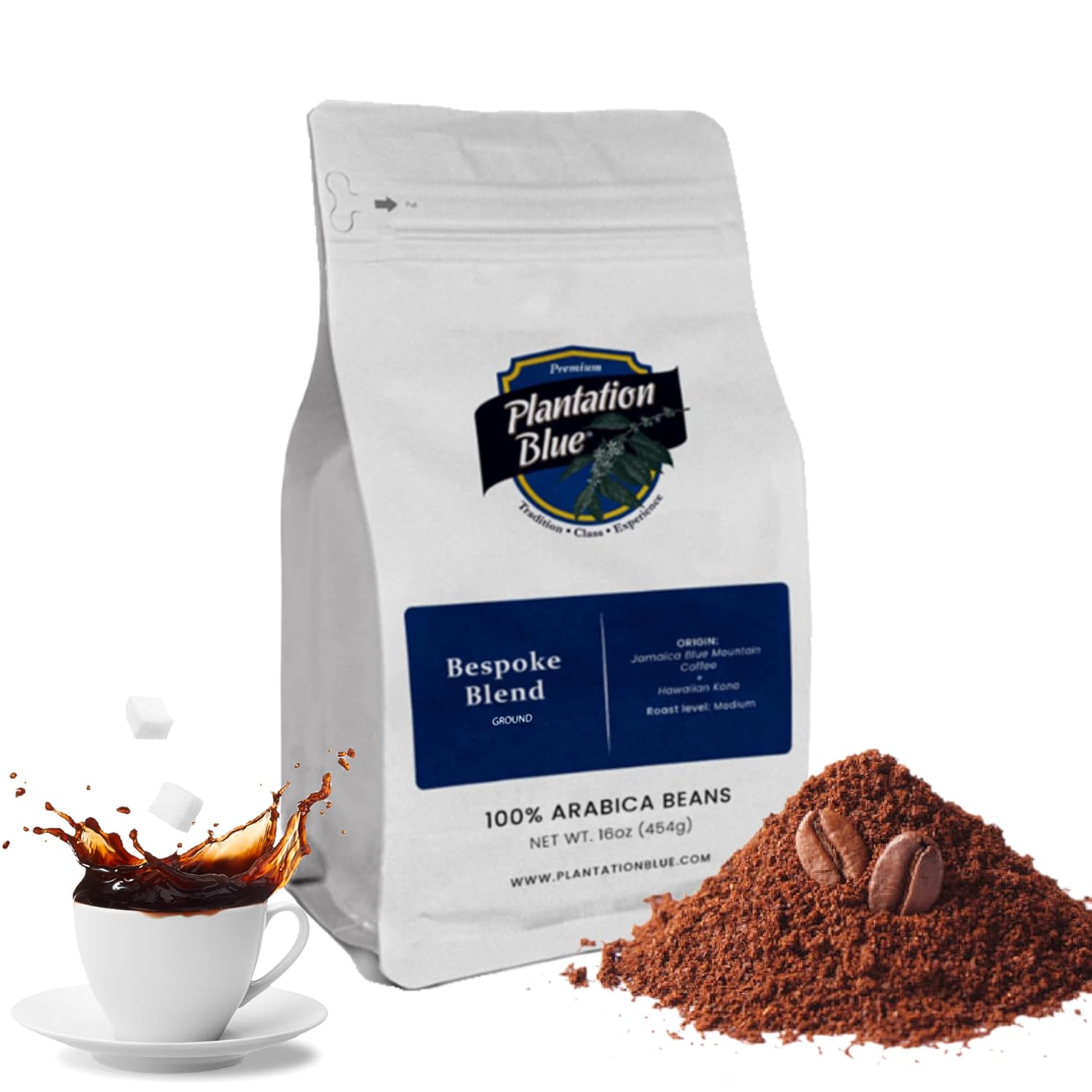 Exotic Fusion Duo: 1lb Jamaica Blue Mountain Ground + 1lb Bespoke Blend Ground Coffee Medium Roast