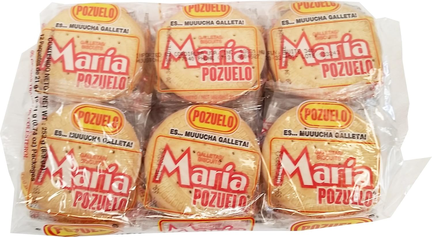 Maria Cookies By Pozuelo (Galletas Maria) 2 Pack (24 Units Pack)