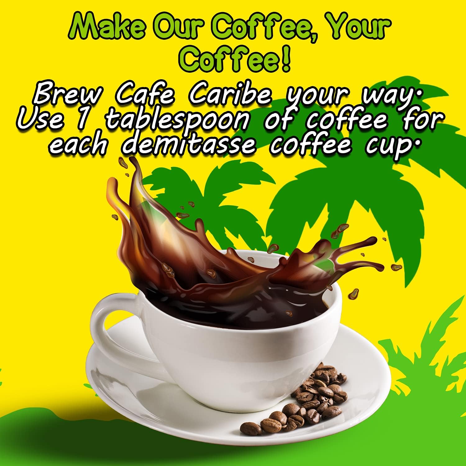 Generic CAFE CARIBE Decaf Espresso Coffee, Dark Roast, 100% Decaffeinated Espresso Ground Coffee with a Latino Taste Blend, Freshly Sealed in Canister (10 Ounce Can, Pack of 2)