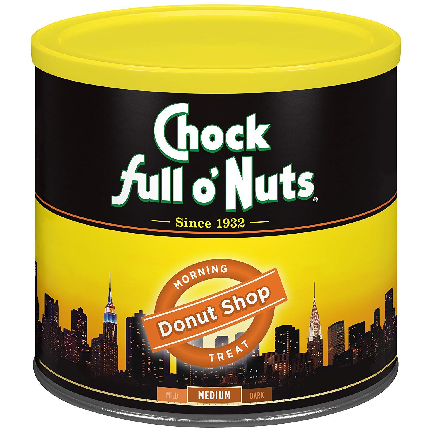 Chock Full o’Nuts Original Roast Ground Coffee, Medium Roast – Coffee Beans – Smooth, Full-Bodied Medium Blend with A Rich Flavor (26 Oz. Can)