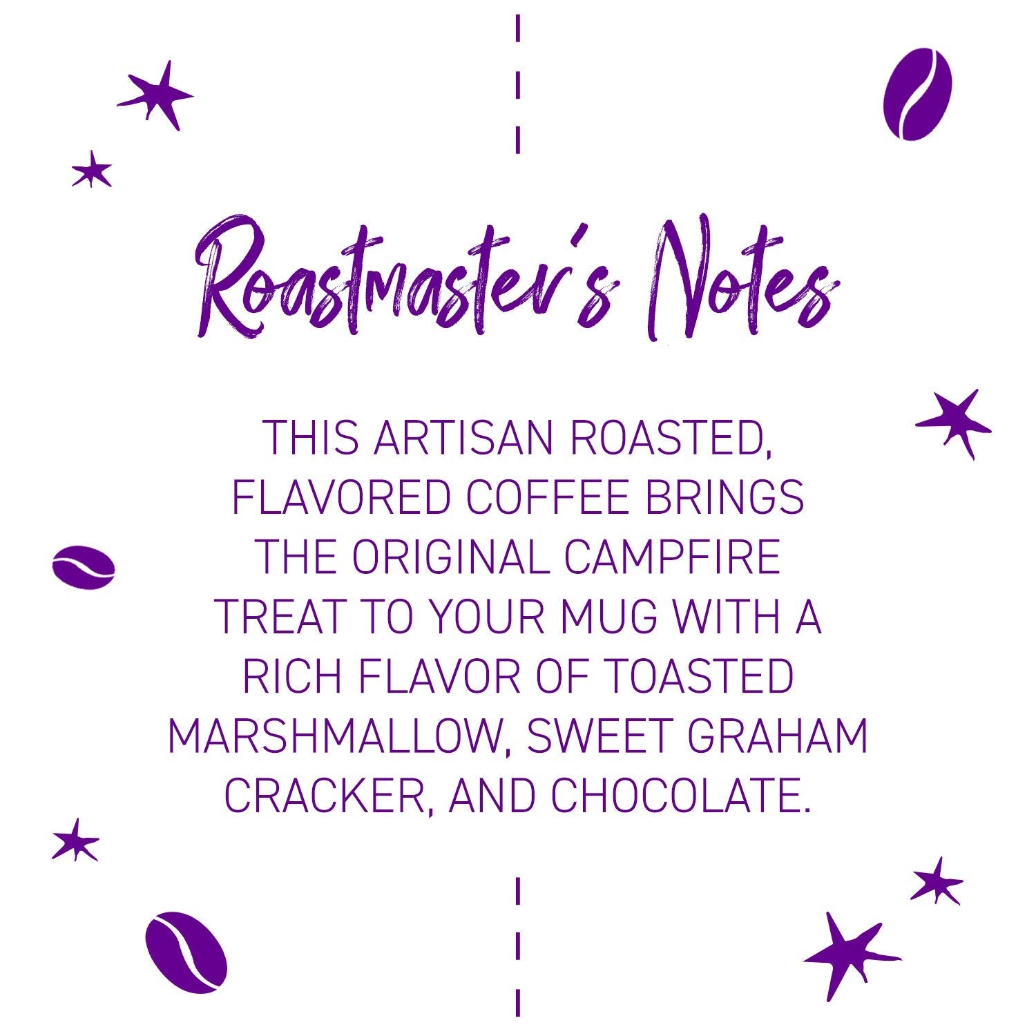 Joffrey's Coffee - Toasted S'Mores, Flavored Coffee, Artisan Medium Roast, Arabica Beans, Marshmallow, Graham Cracker, & Chocolate Flavor, Gluten-Free, No Sugar (Ground, 16 oz)