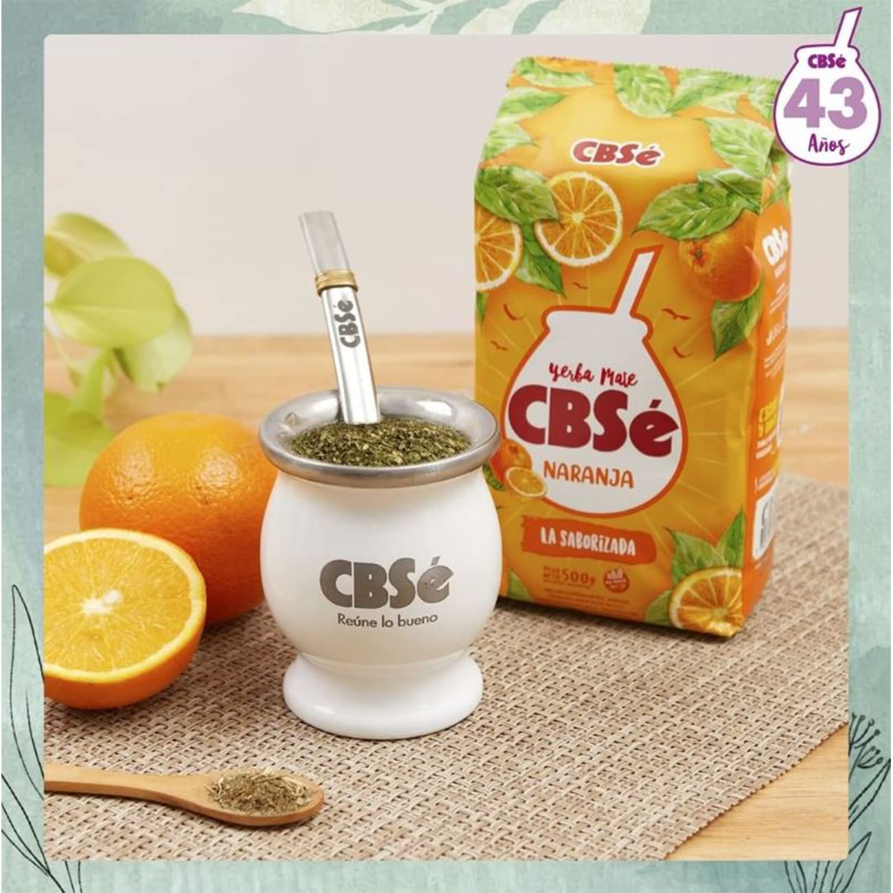 YERBA MATE CBSE ORANGE FLAVOR - SABOR NARANJA 500 GR/1.1 LB (2PACK)