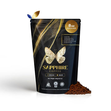 Sapphire Coffee | Ground Coffee | Arabica Coffee | Colombian Coffee | Ground Coffee Medium Roast | 8.8 oz Cafe Colombiano