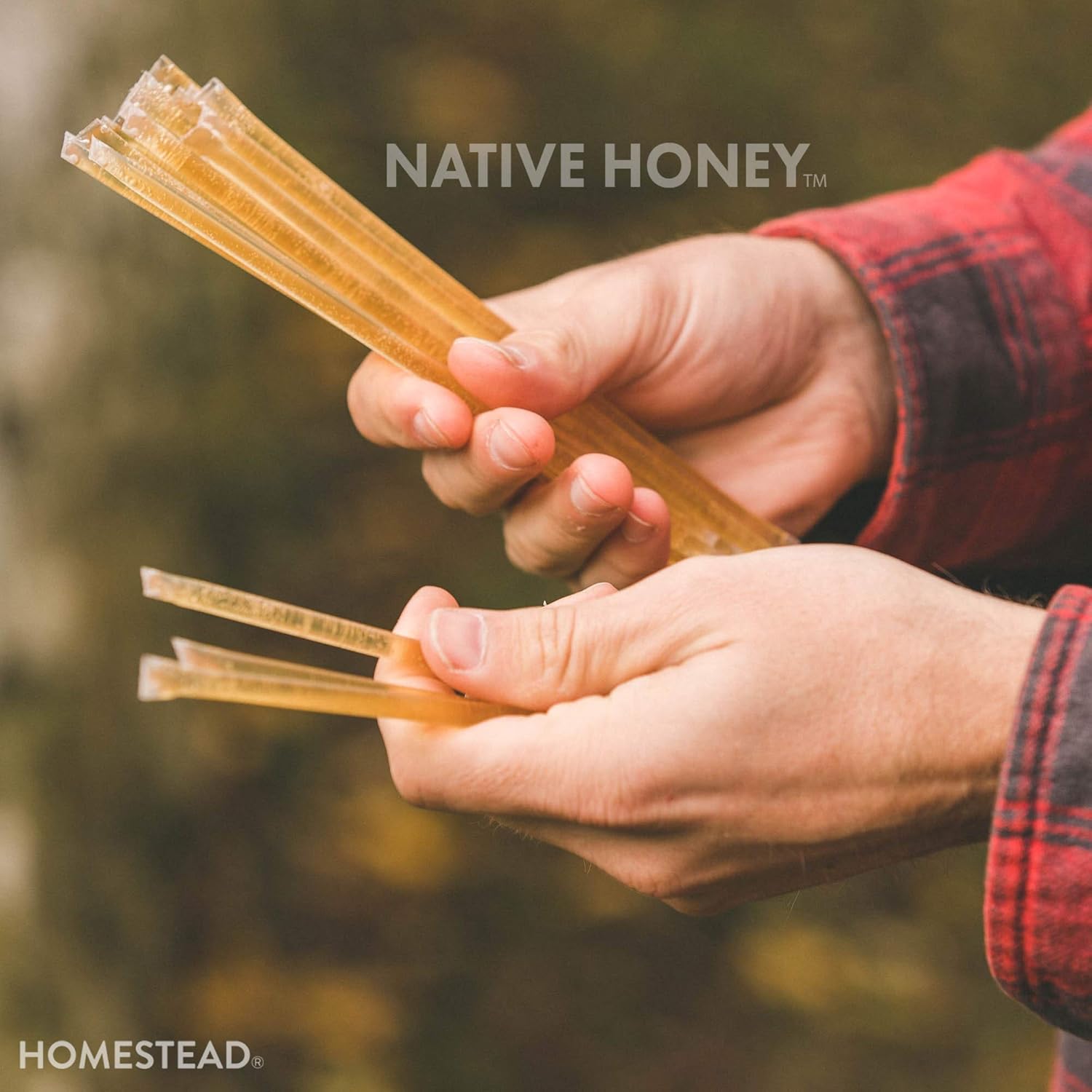 Fluid Movement 100-Count Native Honey Sticks - Individually Wrapped for Tea, Snacks, Stirring Bliss, Featuring Pure Clover Raw Honey - Ideal for Candy Lovers, Bee Enthusiasts, and Thoughtful Gifting