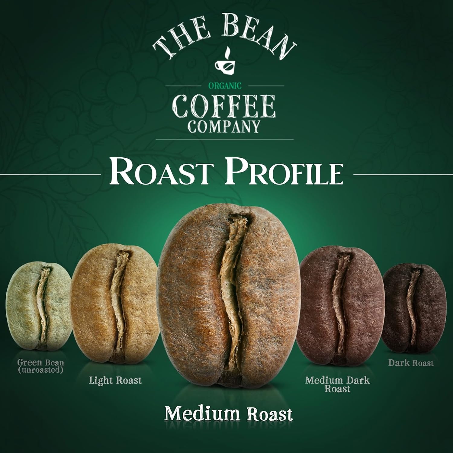 The Bean Organic Coffee Company Aloha Bean (Hawaiian Hazelnut), Medium Roast, Ground Coffee, 16-Ounce Bag,Café molido tostado organico