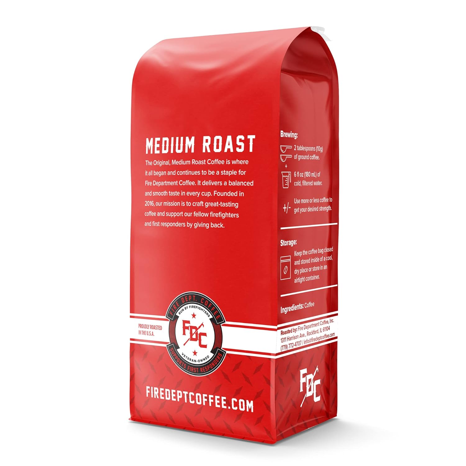 Fire Department Coffee - Veteran Owned - Original Blend & Dark Roast Ground Coffee Bundle - Medium & Dark Roast - Roasted in the USA - Handcrafted Coffee - 2x12 oz Bags