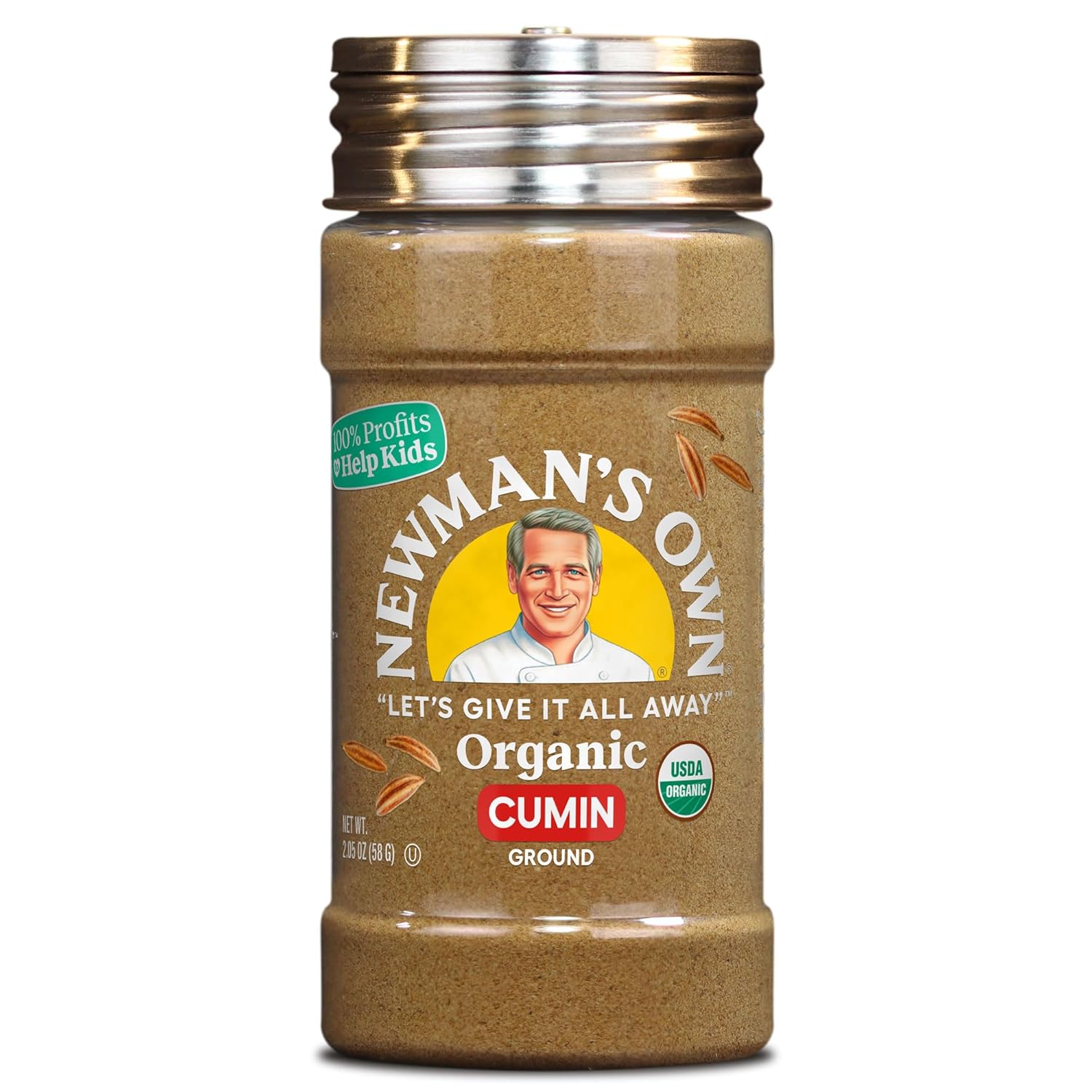 Newman's Own Organic Cumin Ground; USDA Certified Organic; Non-GMO; Kosher; 2.05 Oz Bottle