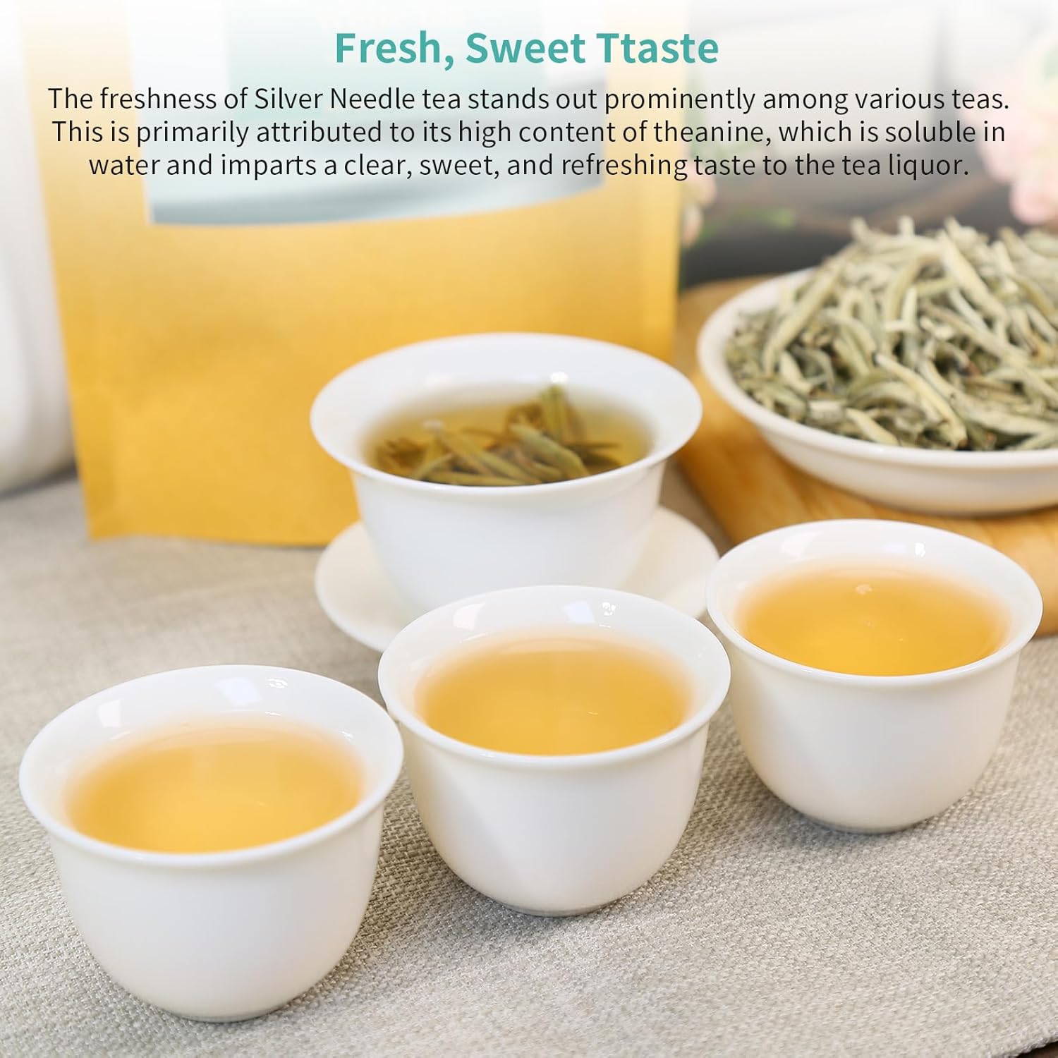 Yuexi White Tea Bai Hao Yin Zhen White Tea Loose Leaf 白毫银针 白茶 100g/3.52oz