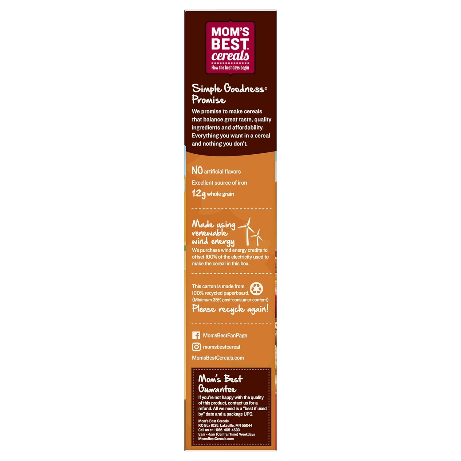 Mom's Best Oats and Honey Blend Breakfast Cereal, Breakfast Cereal with Flakes and Granola Clusters, 12 OZ Box (Pack of 8)