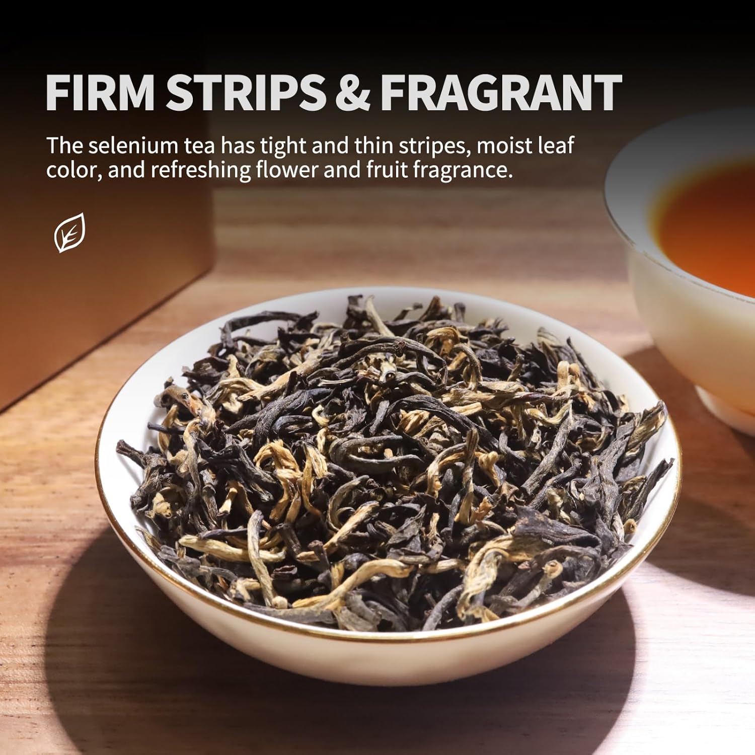 KHS Organic Silver Needle White Tea Grade AAA 70g, Organic Selenium Tea 90g, USDA Certified Chinese Yunnan White Tea Loose Leaf, No Dust Production Workshop
