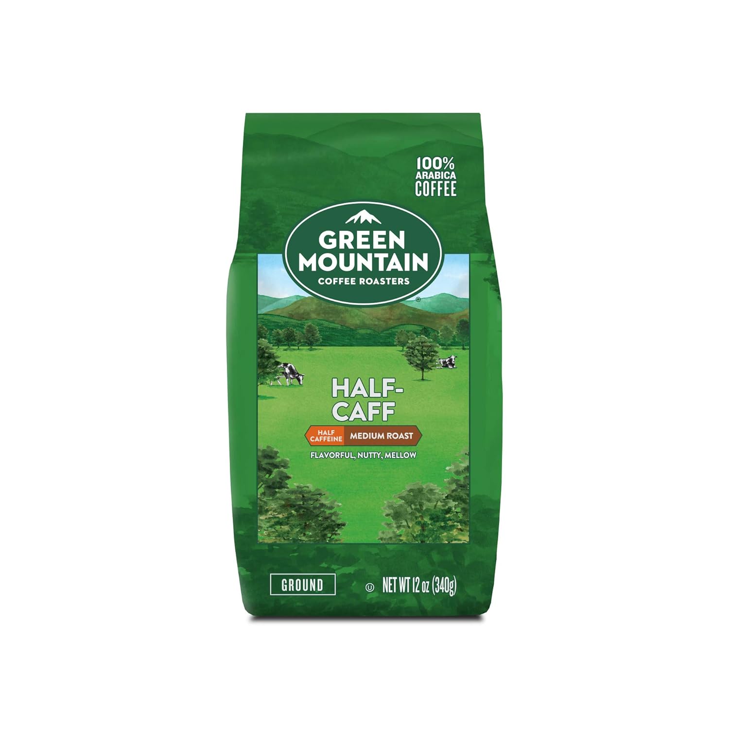 Green Mountain Coffee Roasters Half-Caff, 12 oz. Ground (Pack of 2)