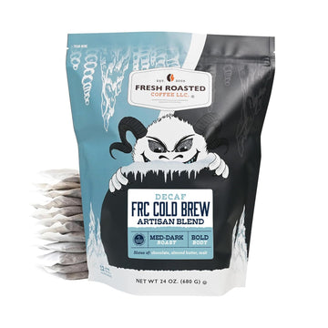 Fresh Roasted Cofee, FRC Decaf Cold Brew Coffee in Filter Packs, Medium Roast, 12 Count, 24 oz