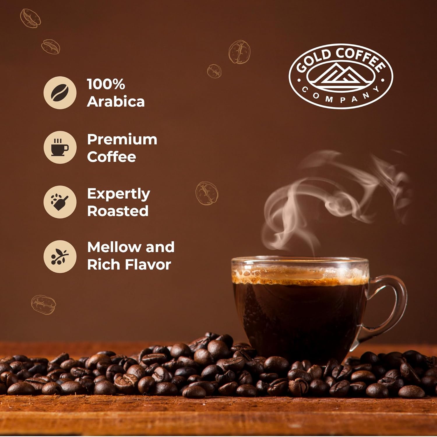 Gold Coffee | Kanaloa Premium House Blend, Medium Roast, Ground |100% Arabica Coffee, 1 lb.