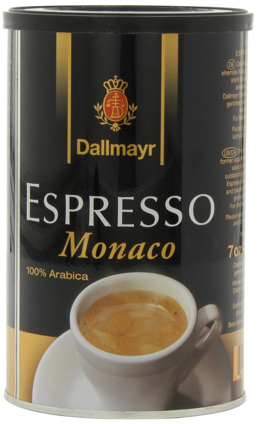 Dallmayr Gourmet Coffee, Espresso Monaco (Ground), 7-Ounce Tins (Pack of 4)