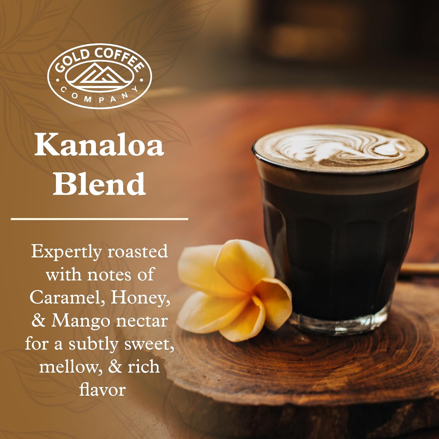 Gold Coffee | Kanaloa Premium House Blend, Medium Roast, Ground |100% Arabica Coffee, 1 lb.