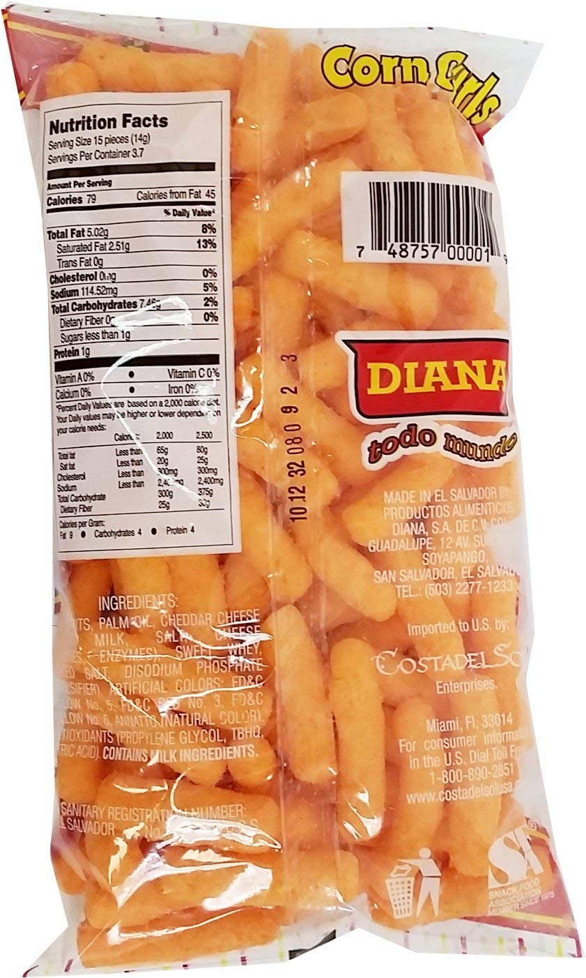 Prodiana Corn Curl Snack 1.83 oz - Churritos (Pack of 1)