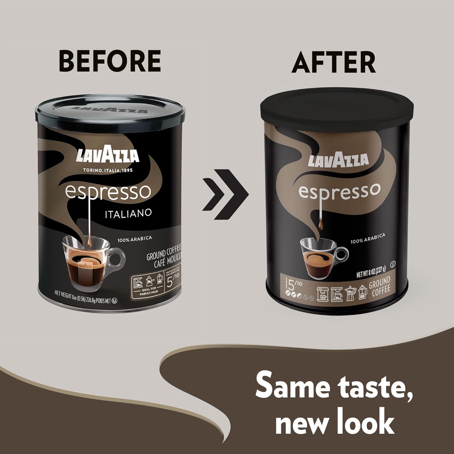 Lavazza Caffe Espresso Ground Coffee Blend, Medium Roast, 8 oz (Pack of 2)