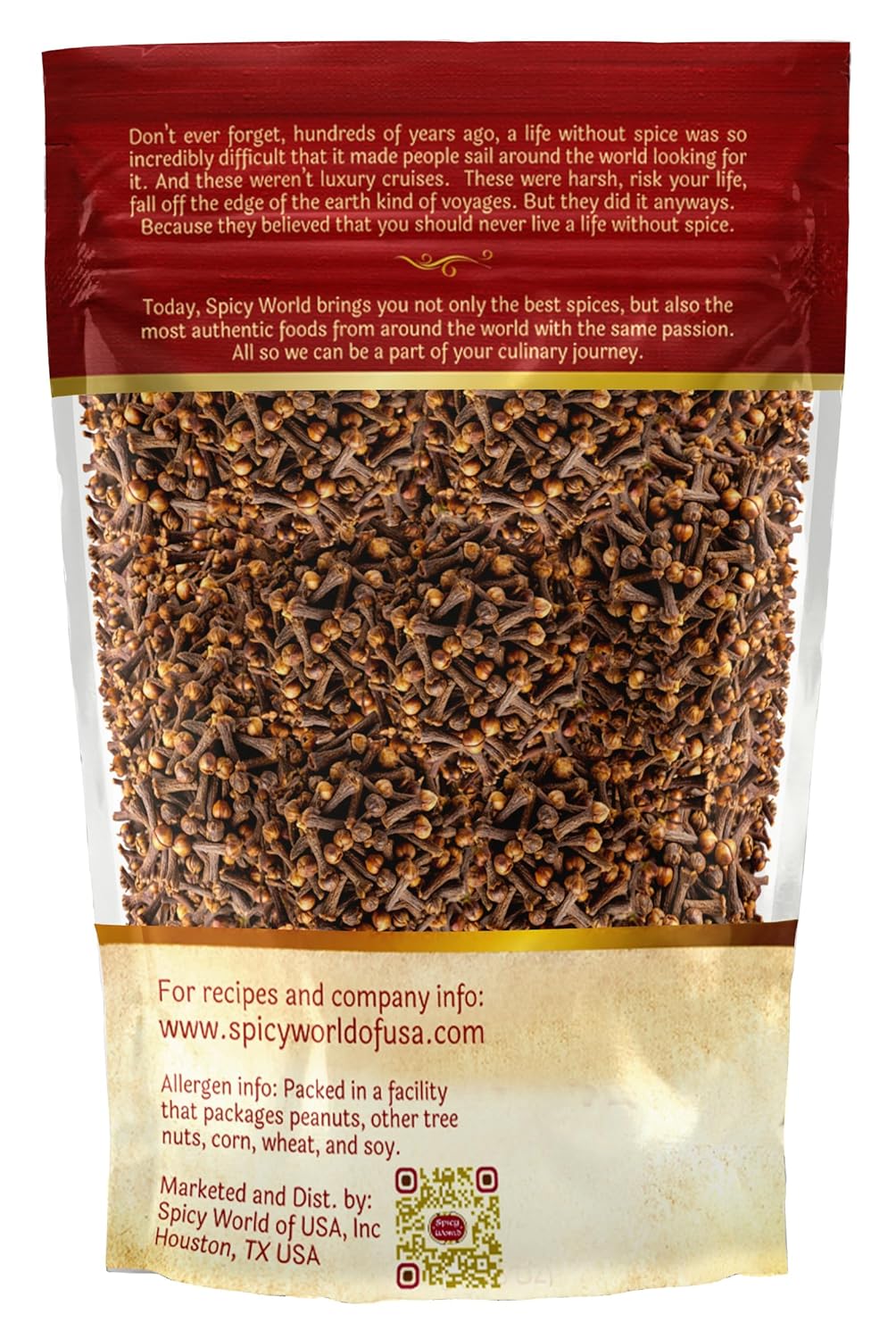 Spicy World Whole Cloves Bulk 14 Oz Bag - Premium Quality - Great for Foods, Clove Tea, Clove Pomander Balls & Potpourri - Aromatic & Richly Flavored Cloves Whole