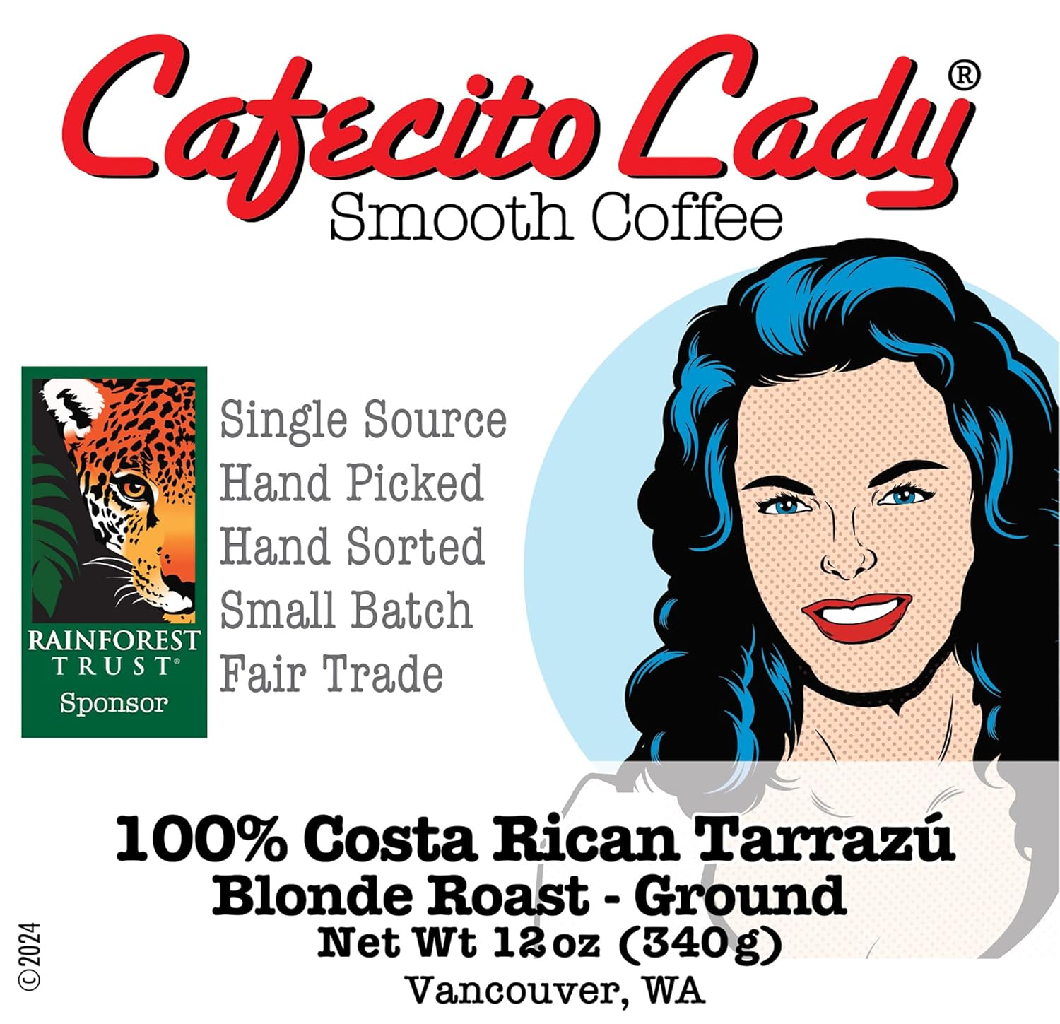 100% Costa Rican Tarrazu Blonde Roast Ground Coffee – Cafecito Lady